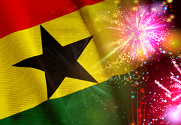 تهنئة بمناسبة عيد استقلال غانا.
