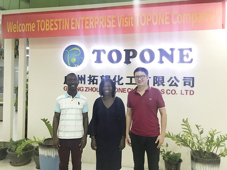 نرحب بالعميل Tobestin Enterprise من غانا لزيارة شركة TOPONE